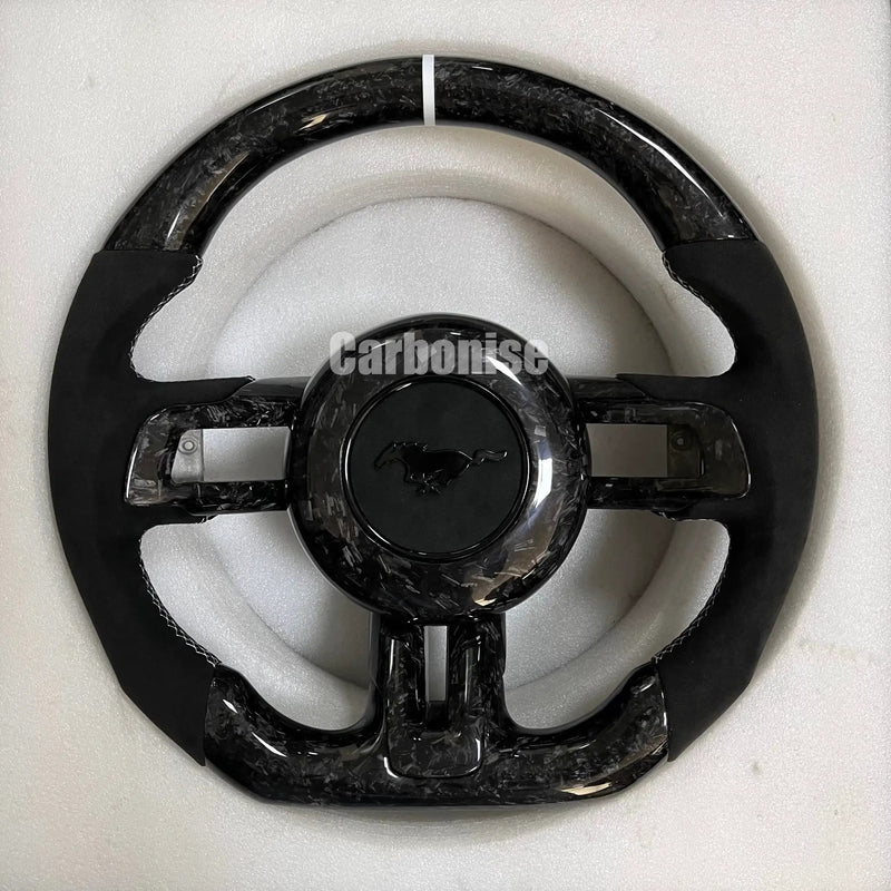 Mustang Steering Wheel (Forged Carbon+Alcantara) #19 by CARBONISE