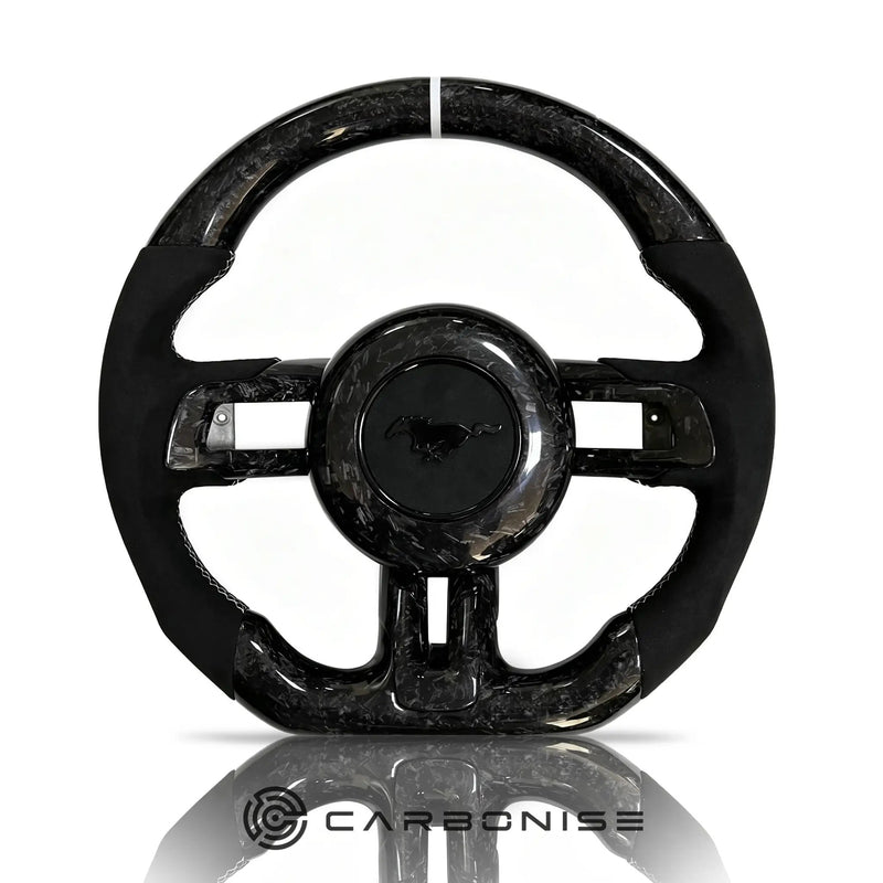 Mustang Steering Wheel (Forged Carbon+Alcantara) #19 by CARBONISE