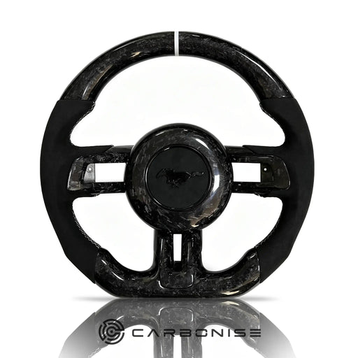 Mustang Steering Wheel (Forged Carbon+Alcantara) #19 by CARBONISE