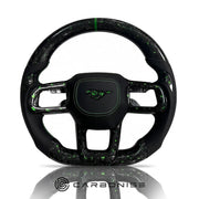 Mustang Steering Wheel (Forged Carbon Fiber+Perforated Leather) @1 by CARBONISE