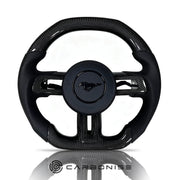 Mustang Steering Wheel (Carbon Fiber+Perforated Leather)#2 by CARBONISE
