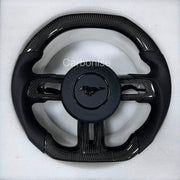 Mustang Steering Wheel (Carbon Fiber+Perforated Leather)#2 by CARBONISE