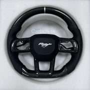 Mustang Steering Wheel (Carbon Fiber+Perforated Leather) @3 by CARBONISE