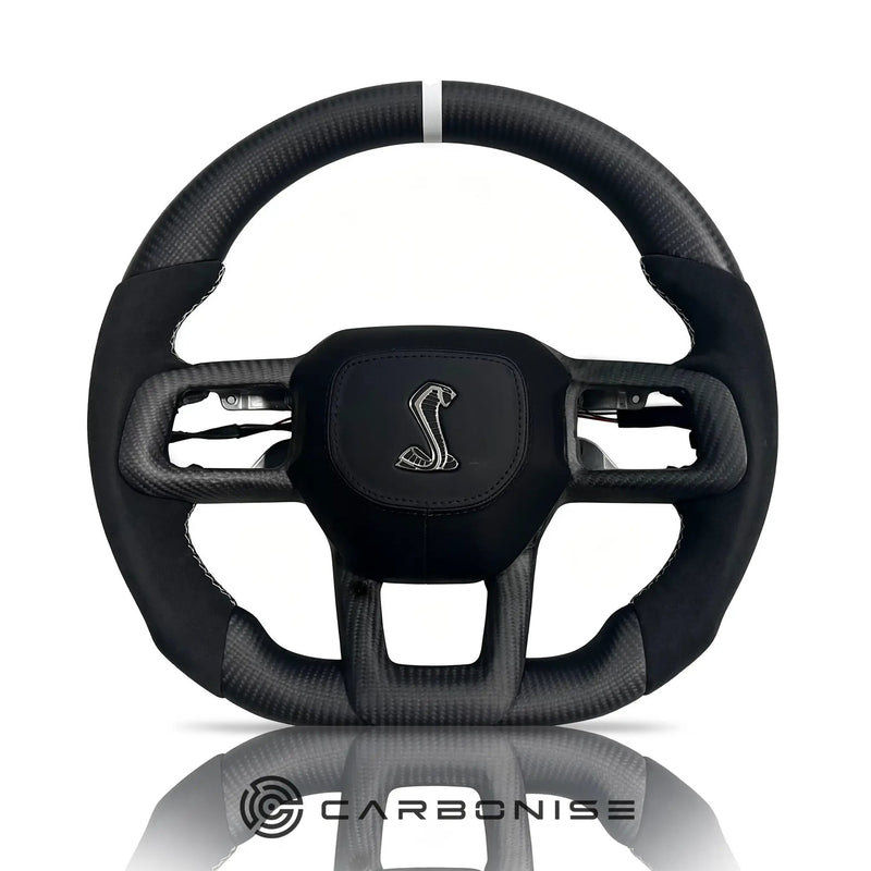 Mustang Steering Wheel (Matte Carbon Fiber+Alcantara) @4 by CARBONISE