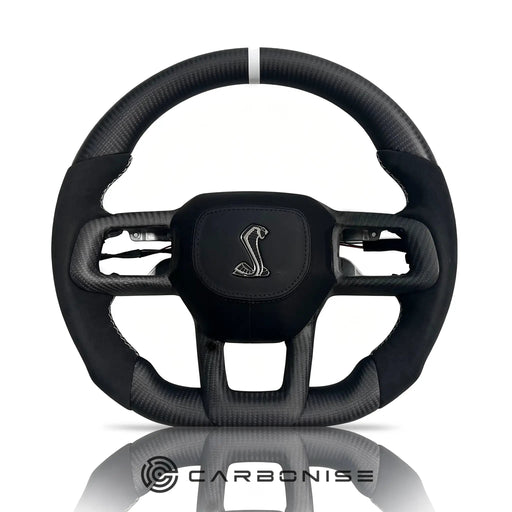 Mustang Steering Wheel (Matte Carbon Fiber+Alcantara) @4 by CARBONISE