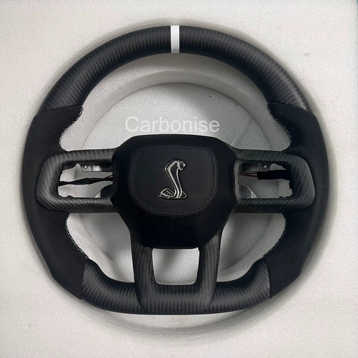 Mustang Steering Wheel (Matte Carbon Fiber+Alcantara) @4 by CARBONISE
