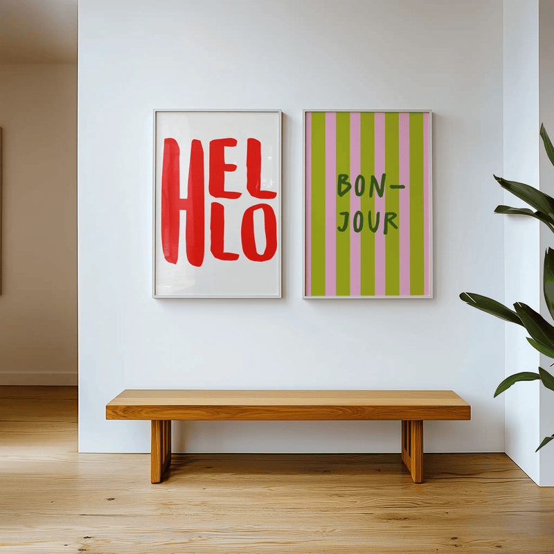 Bonjour by Blank Wall Print Shop