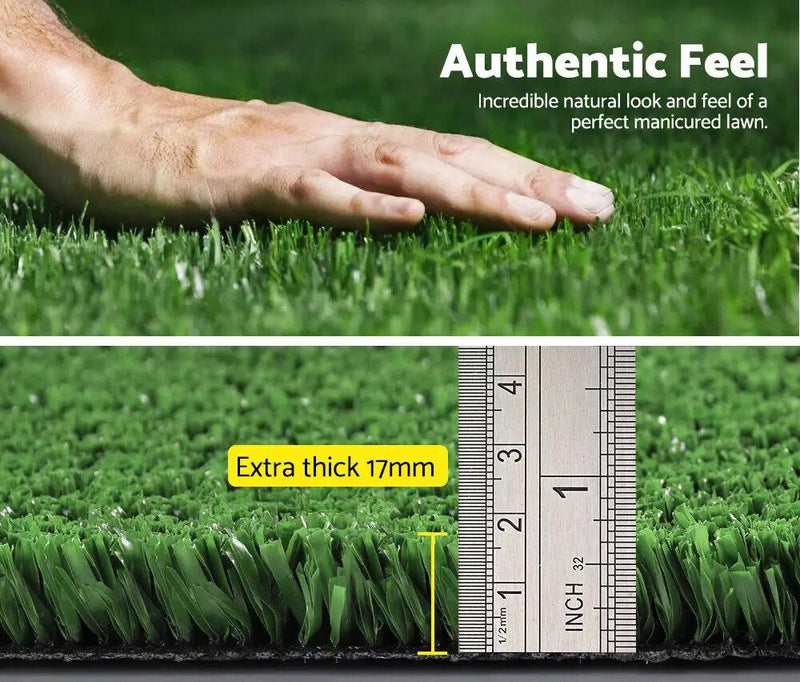 Two Pieces 2X5M Artificial Grass 17MM 20M2 by salelink.co.nz