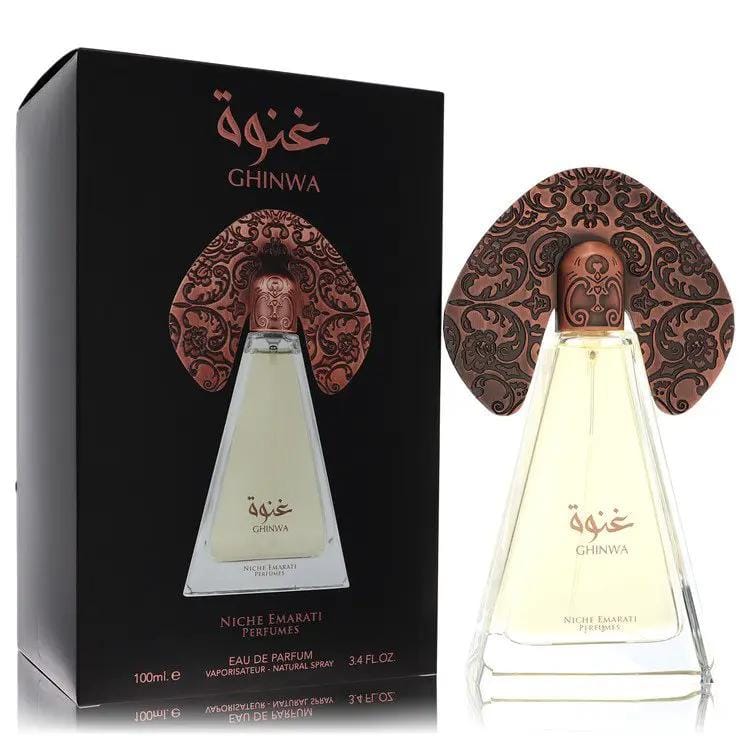 Brands HD Eau De Parfum Spray (Unisex) Niche Emarati Ghinwa Eau De Parfum Spray (Unisex) by Lattafa 100 ml Niche Emarati Ghinwa Eau De Parfum Spray (Unisex) by Lattafa 100 ml