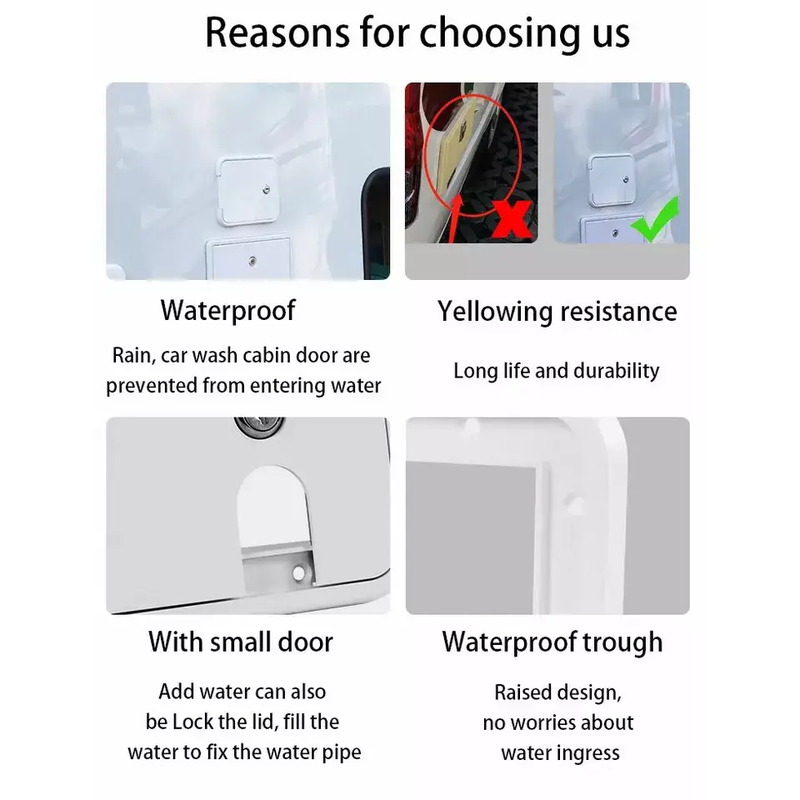 Caravan Utility Door Access Hatch Rectangle 194x165mm RV Motorhome Lock by salelink.co.nz