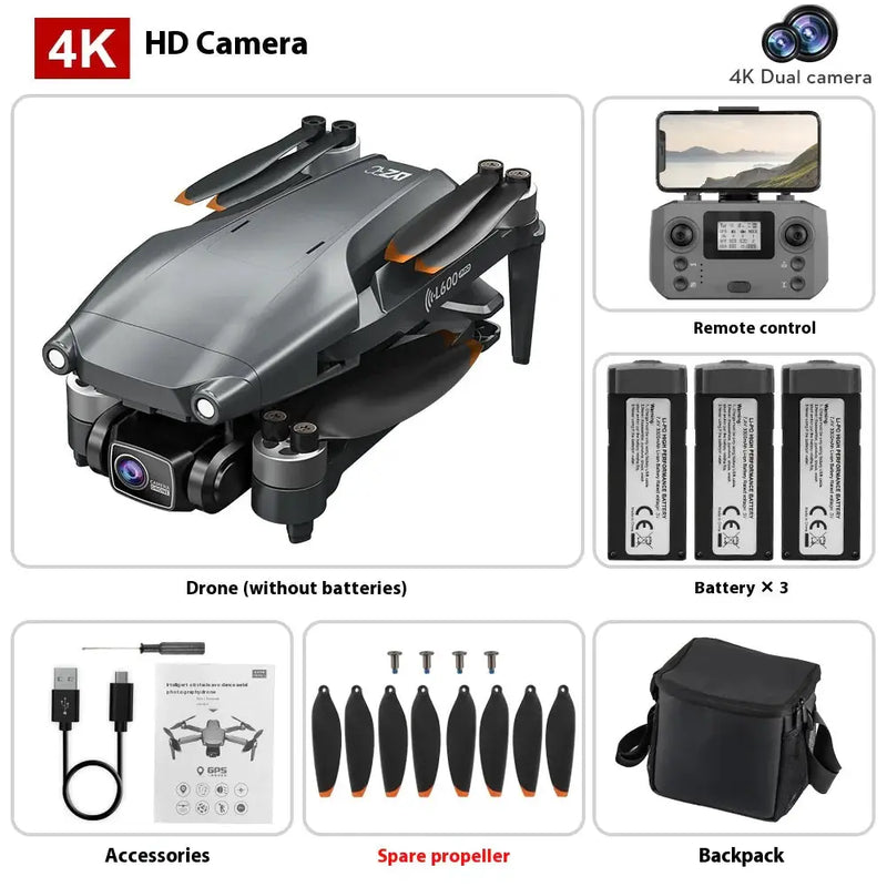L600 PRO MAX Drone - 4K HD Camera with GPS Smart Return & Laser Obstacle Avoidance | Aerial Photography by Mead's Supply & Equipment Outfitters limited