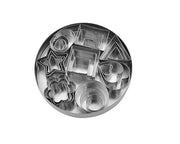 Mini Stainless Steel Cookie Dough Moulds 24 Piece Set Parent-Child Interactive Fruit and Vegetable Baking Clay Cutters by Resin Art NZ