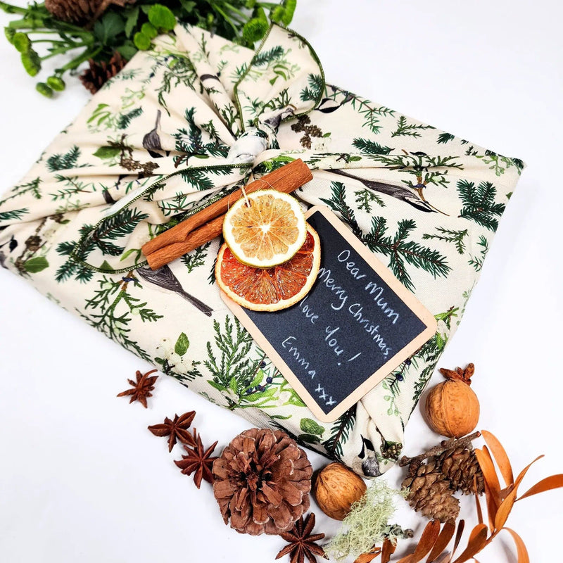 Waste Free Celebrations Furoshiki Wrapping Cloths Nadarrach Beathe Coille - 4 Furoshiki Gift Wraps Nadarrach Beathe Coille - 4 Furoshiki Gift Wraps