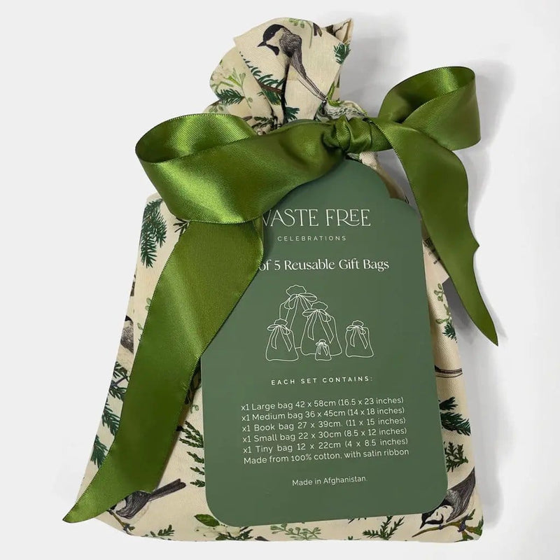 Waste Free Celebrations Fabric Gift Bags Nadarrach Beathe Coille (Reusable Gift Bag Set) Nadarrach Beathe Coille (Reusable Gift Bag Set)