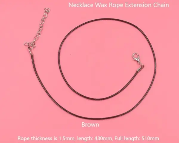 Necklace Wax Rope Extension Chain Cord by Resin Art NZ