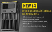 g8buynz Nitecore New i4 Intellicharge Charger for 18650 AAA AA Li-Ion/NiMH Battery Nitecore New i4 Intellicharge Charger for 18650 AAA AA Li-Ion/NiMH Battery