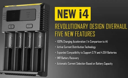 g8buynz Nitecore New i4 Intellicharge Charger for 18650 AAA AA Li-Ion/NiMH Battery Nitecore New i4 Intellicharge Charger for 18650 AAA AA Li-Ion/NiMH Battery