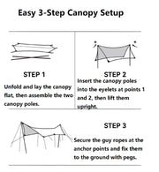 Camping Black-Glue Coating Canopy – Portable Beach & Outdoor Sun Shelter LCF10113 by ECOTREK