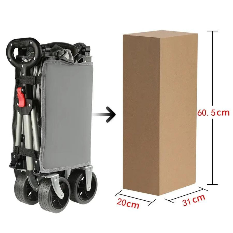 Ecotrek Folding Camping Trolley Heavy Duty Wagon Cart 150L XY3073 by ECOTREK