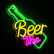 Neon Sign LED Tube Handmade Visual Bar Pub Club Wall Decor Ligh Beer Time by dealonline.co.nz