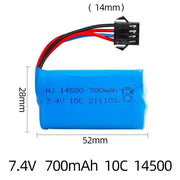 dealonline.co.nz dealonline.co.nz 7.4V 700mAh LiPo RC Car Battery 10C Rechargeable Pack 7.4V 700mAh LiPo RC Car Battery 10C Rechargeable