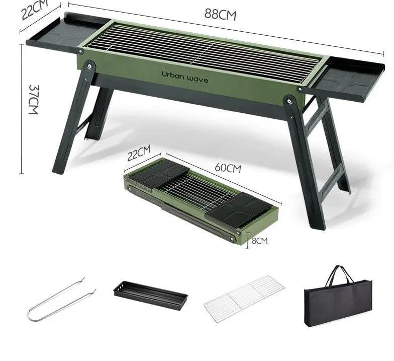 Urban Wave Portable Double-Wing Folding Charcoal BBQ Grill YQ12317 by ECOTREK