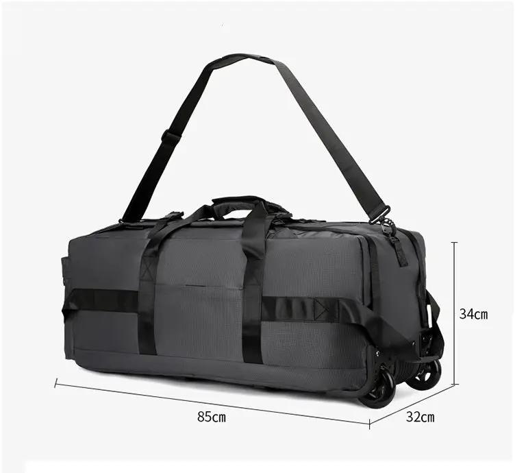 Ecotrek Rucksack with Wheels 80L Rolling Duffle Bag with Wheels 31" Foldable Travel Duffel Versatile 2-in-1 CP1234 by ECOTREK