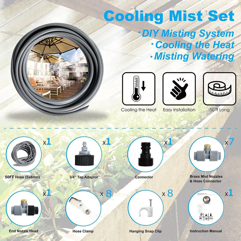 15M Outdoor Misting Cooling System by salelink.co.nz
