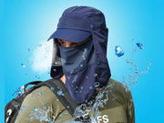 NAVY- Sun Hat Wide Brim Bucket Hats Outdoor Fishing Hiking Cap UV Protection by dealonline.co.nz