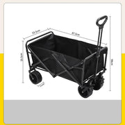 Foldable Outdoor Trolley Picnic Camping Cart 360° Rotating Wheels by dealonline.co.nz