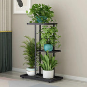 3 Layer Flower Stand Plant Shelf - Dark Grey by salelink.co.nz