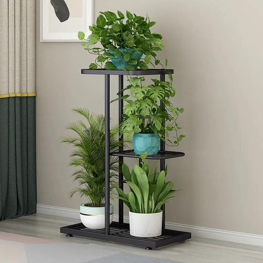 3 Layer Flower Stand Plant Shelf - Dark Grey by salelink.co.nz