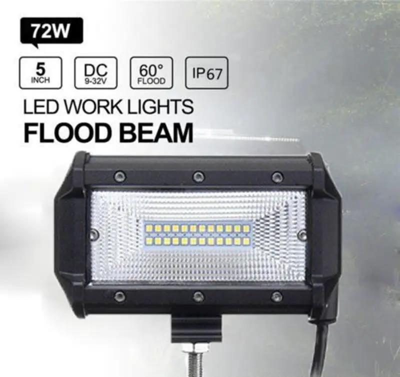 2x LED Work Light Bar Flood Light Lamp Offroad 4WD Car Truck SUV 12-24V by salelink.co.nz