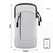 Waterproof Running Armband Phone Holder – 2 Pocket Sports Wrist Wallet for Gym & Outdoor Exercise (Fits up to 6.8” phone) RMX1603 by ECOTREK