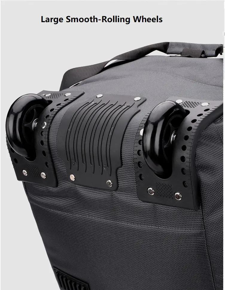 Ecotrek Rucksack with Wheels 80L Rolling Duffle Bag with Wheels 31" Foldable Travel Duffel Versatile 2-in-1 CP1234 by ECOTREK
