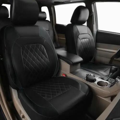 Universal Fit Faux Leather Full Set Black Automotive Seat Covers fits by dealonline.co.nz