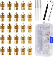 25PCS MK8 3D Printer Extruder Brass Nozzles for Creality Ender 3 by salelink.co.nz