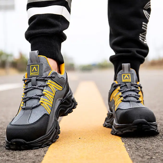 Steel Toe Work Shoes Safety Sneakers Industrial Shoes Lightweight Puncture Proof by dealonline.co.nz