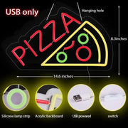 Neon Sign LED Tube Handmade Visual Bar Pub Club Wall Decor Light Pizza by dealonline.co.nz