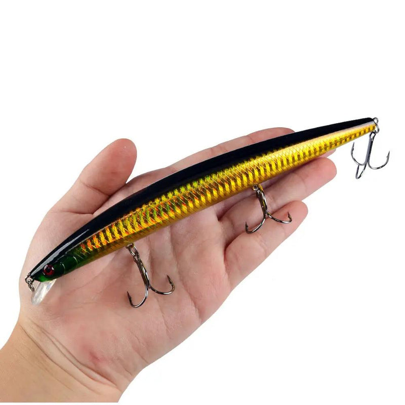 10pcs/p Large Fishing Lures 18cm Hard Bait Lures with Treble Hook Lifelike by dealonline.co.nz