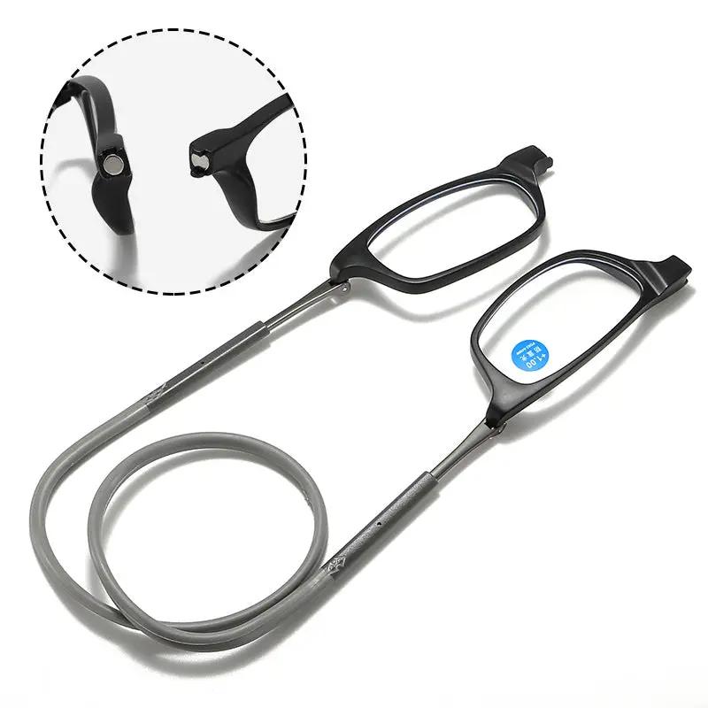 Magnetic Reading Glasses Adjustable Folding Glasses with Magnetic Clip 1.0-4.0 by dealonline.co.nz