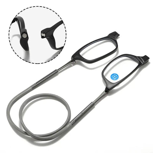 Magnetic Reading Glasses Adjustable Folding Glasses with Magnetic Clip 1.0-4.0 by dealonline.co.nz