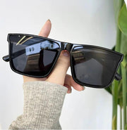 ECOTREK Black Retro Square Sunglasses – Lightweight UV380 Fashion Shades for Men & Women LX10 by ECOTREK