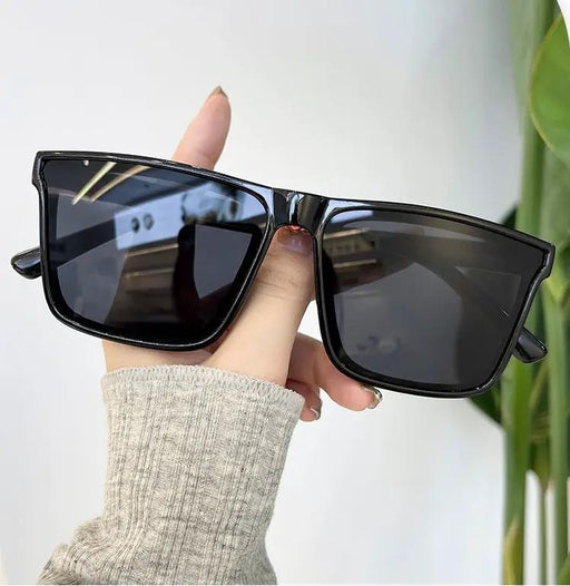 ECOTREK Black Retro Square Sunglasses – Lightweight UV380 Fashion Shades for Men & Women LX10 by ECOTREK