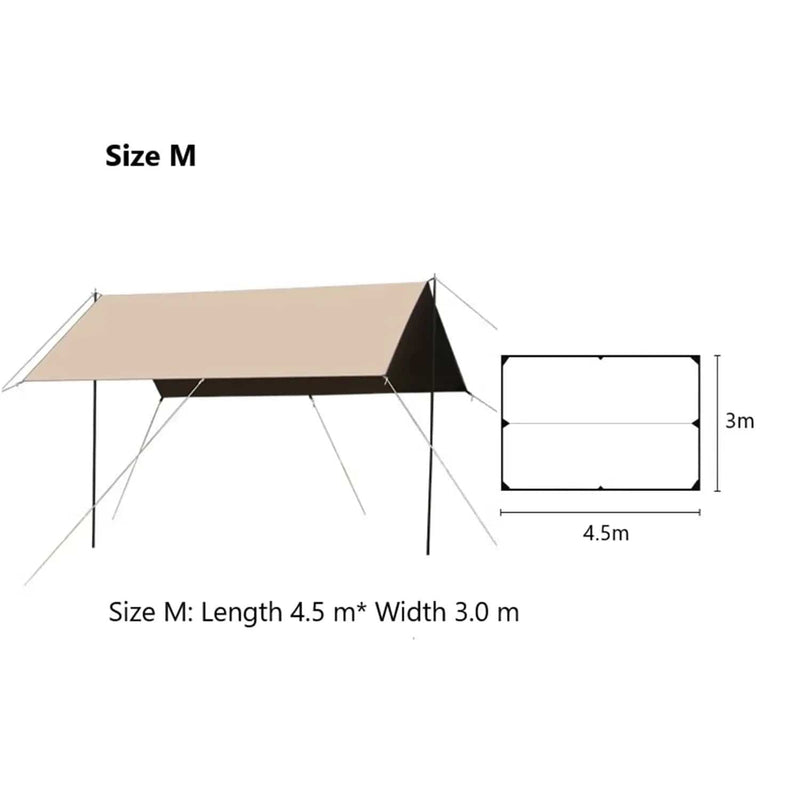 Square Sun Shade Sail – Waterproof Outdoor Canopy for Garden, Patio, and Parties GAYL5203 by ECOTREK