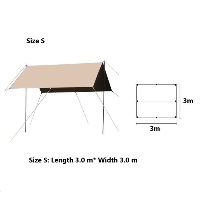 Square Sun Shade Sail – Waterproof Outdoor Canopy for Garden, Patio, and Parties GAYL5203 by ECOTREK