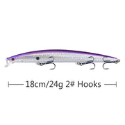 10pcs/p Large Fishing Lures 18cm Hard Bait Lures with Treble Hook Lifelike by dealonline.co.nz