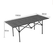 120 cm Portable Folding Camping Table – Roll-Up Outdoor Cooking & Picnic Table ZF1409 by ECOTREK
