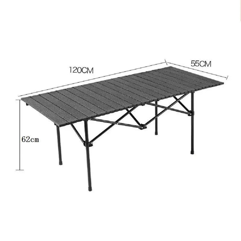 120 cm Portable Folding Camping Table – Roll-Up Outdoor Cooking & Picnic Table ZF1409 by ECOTREK