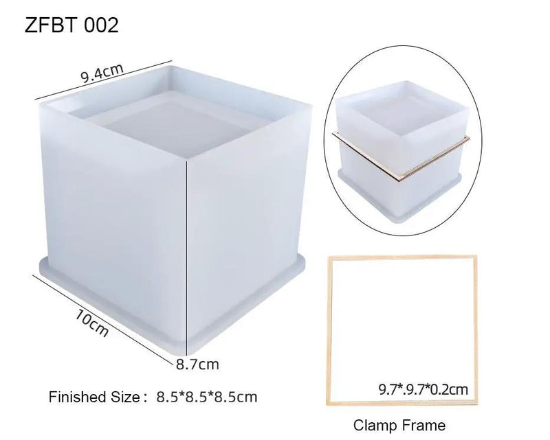 DIY Plant Pot mould, Cube and Cylinder Resin Planter moulds, Square Silicone moulds, DIY Flower Pot moulds, Pen Holder moulds by Resin Art NZ